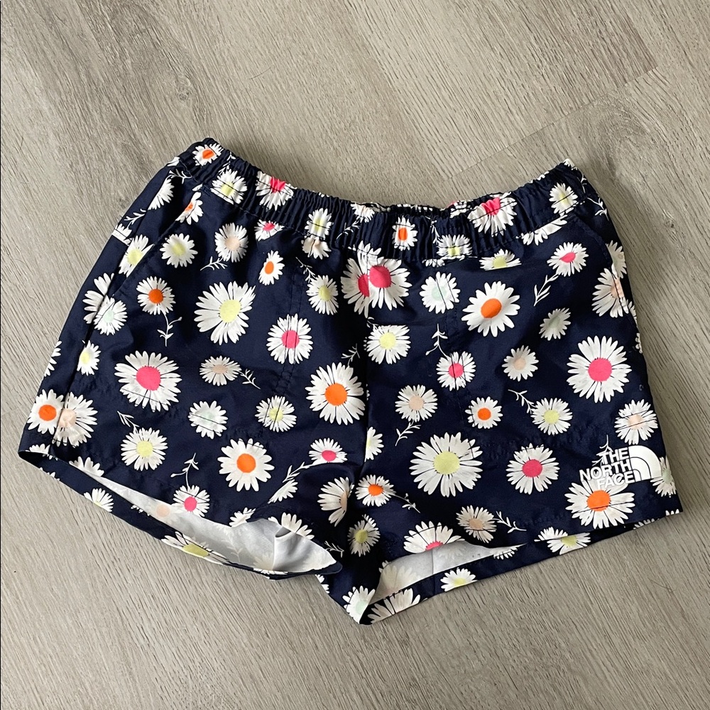 The North Face Girls xs(6) Navy Floral Athletic Shorts